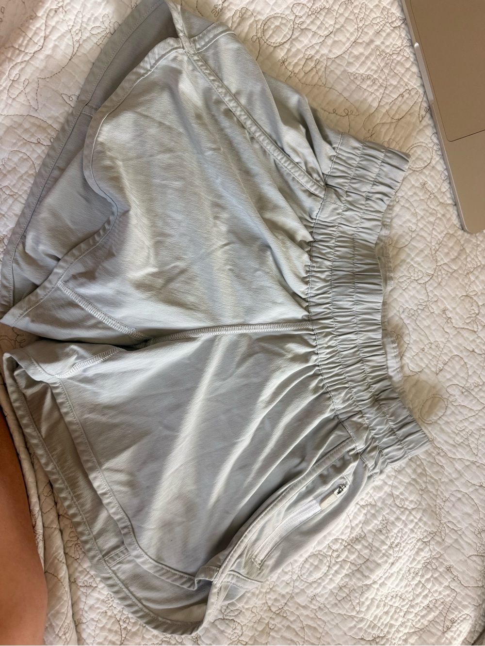 lululemon gray speed up shorts